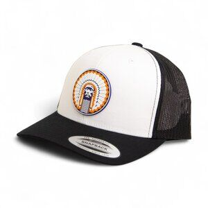 Illinois Fighting Illini Chief Illiniwek YP Snapback Hat- White/ Black